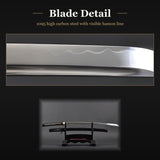Musashi Katana, Hand Forged 1095 Clay Tempered Full Tang Samurai Sword
