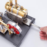 Steam Engine Model with Boiler DIY Kit, SE-01 Full Metal Beam Engine Steam Engine Model Kit that Works with Centrifugal Regulator (84PCS)
