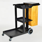 Janitorial Trolley, Heavy Duty Housekeeping Cart with Wheels, Multifunctional Organizer for Commercial Cleaning in Schools, Hotels, Restaurants, and Malls