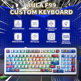 Mechanical Gaming Keyboard, Wireless Creamy Keyboard Hot Swappable Custom Keyboards Rechargeable
