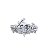 Oseew Kite Cut Moissanite ring Moissanite engagement ring set Moissanite rings for women(Moissanite)