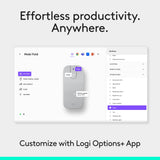 Logitech Mobi Fold Foldable Wireless Mouse with Quiet Click, Off-White
