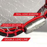 Cast Net | Lead, 4ft Radius, 3/8 inch Mesh for Freshwater and Saltwater Bait Fish BasicGear