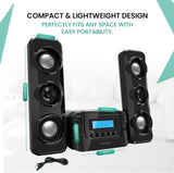Philco Stereo Shelf Systems Compact CD Shelf System with Digital FM Stereo Radio, Bluetooth Wireless Technology, and Remote Control in Black | LCD Display | MP3 & AUX Port Compatible | USB Playback