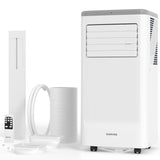 Garvee 8000BTUs Portable Air Conditioner with Remote Control,350 Sq.Ft Max. 48dB Portable AC Unit, Dehumidifier, Fan, Sleep, 24H Timer&Installation Kit, DOE Certified, Ceer 6.2,White+Grey