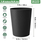 Small Trash Can 3 Pack 1.8 Gallons, Bathroom Trash Can & Garbage Can with 6 Trash Bags