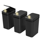 3 Pack Bathroom Trash Can 2.6 Gallon Small Touchless Automatic Motion Sensor Trash Cans