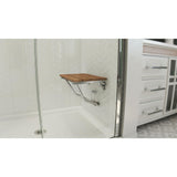 DreamLine Natural Teak Folding Shower Seat. ADA Compliant Shower Seat