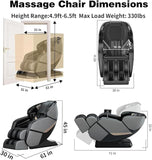 2026 Full Body Massage Chair, Free Dust Cover Included, German Crafted Dual-Core S-L Track Shiatsu Massage Mechanism, 3D Zero Gravity, Heat Therapy, 10 Massage Modes, Tool-Free Installation