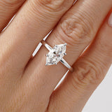 MSBLUE 2ct Solitaire Size 9 Marquise Moissanite Engagement Ring for women, D Color VVS1 Clarity, Wedding Promise Ring