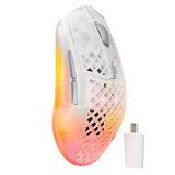 SteelSeries Aerox 3 Wireless Gen 2 - Super-Light 68g Gaming Mouse, 4K Polling, 26K DPI Optical Sensor, 200 Hour Battery, IP54 Water Resistant, 80m Click Durability, RGB, 100% PTFE Feet - Ghost