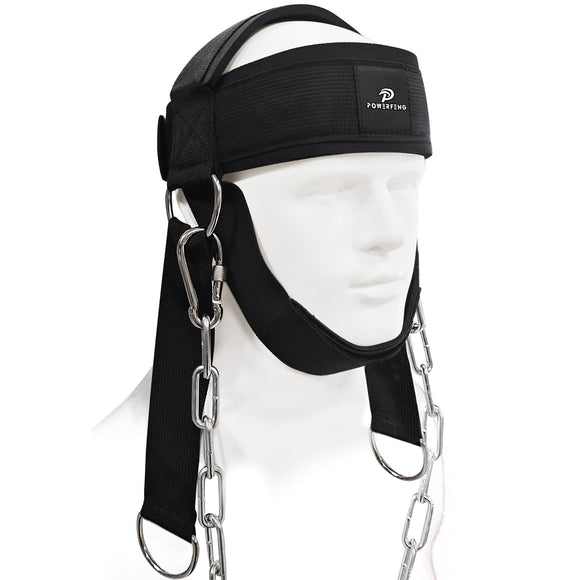 Powerfeng Neck Harness for Weight Lifting: Thicken Neck Exerciser Strengthener Head Weights - Neck Workout Trainer Neck Flex for Men Women powerfeng