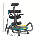Ab Machine for Stomach Workout – Multi-Functional Adjustable Ab Trainer Machine with Waist Twister, Ab Rocket & Ab Cruncher – Abdominal Exercise