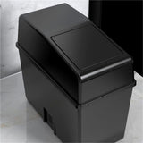 UCZAUXBVA 2L Push‑Lid Car Trash Can Garbage Bin for Vehicle Interior