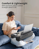 SAIJI Laptop Lap Desk with External Monitor Holder Fits Up to 17" Laptops