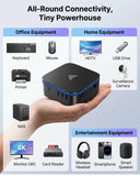 KAMRUI AK1PLUS Mini PC Computer, Intel Celeron N5095 (Up to 2.9GHz), 16GB RAM 256GB SSD, Dual 4K Mini Desktop Computer, Support 2.5'' SSD Expansion, WiFi, Bluetooth, Ethernet, Business Home Office PC