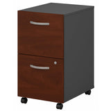 Bush Business Furniture Series C 2 Drawer Rolling File Cabinet in Hansen Cherry - Assembled, Mobile Document Storage