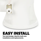 Toilet - White, Oblong Shape, Lightweight and Efficient Dometic