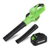 Leaf Blower Cordless, 20V Electric Cordless Leaf Blower with 4000mAh Battery and Charger, 2 Speed Modes