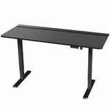 Standing Adjustable Gaming Desk with Hidden Cable Trays, Full-Size Mouse Pad, Holds 220 lbs