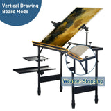 CWPW Artist Easel Stand Metal Foldable Portable Ergonomic Adjustable Easel for Painting Canvases Height from 16" to 30" Equipped with Carry Bag&Umbrella Stand for Outdoor&Indoor Painting Drawing