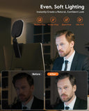 LitONES Ring Light for Laptop, Monitor, Desk, Eye-Caring Diffused LED Light
