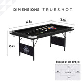 Fat Cat Trueshot 6 Ft. Pool Table | Folding Legs for Storage | 64-6035 Model