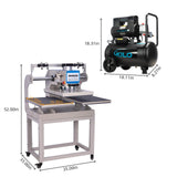 Runboll 16x24 Auto Pneumatic Heat Press Machine Built in Air Compressor, Large Sliding Dual Platen Commercial 40x60cm Heat Press with Infrared Positioning, Transfer Machine for Professional Printing