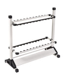 JOYWAVE Fishing Rod Holders,Aluminium Fishing Pole Holders,Portable Fishing Rod Rack,Holds Up to 24 Rods,Fishing Pole Vertical Ground Display Rack