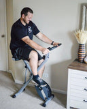 ATIVAFIT Folding Exercise Bike Foldable Fitness Indoor Stationary Bike Magnetic 3 in 1 Upright Recumbent Exercise Bike for Home Workout (Grey) ATIVAFIT