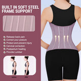 MISTHIN Waist Cincher Corset Sport Girdle Trimmer Double Belt Wrap Waist Trainer Shaperwear Tummy Control Shaper for Women (Purple, XX-Large)