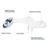 LUXE Bidet NEO 120 - Single Nozzle, Self-Cleaning, Non-Electric Bidet Attachment for Toilet Seat, Adjustable Water Pressure, Rear Wash (Blue)