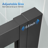 ENSO SENKA Corner Shower Enclosure 34" D X 34" W X72" H Shower Stall for Walk in showering, 1/4" Thick Clear SGCC Tempered Glass Sliding Shower Door, Matte Black (Shower Base Not Included)