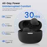 Houlyn ANC Sleep Earbuds for Side Sleepers, Mini Invisible Noise Cancelling Wireless Earbuds with Double-Layer Silicone Tips, Sleep Mode Headphones for Sleeping, Snoring, Travel（Black）