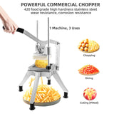 Commercial Vegetable Fruit Food Chopper Stainless Steel Replacement Blades, 1/2", 3/8", 1/4" & 6-Wedge Blades for Restaurants Home Kitchen ALINGET