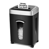 58 dB Quiet Paper Shredder for Home Office, 15-Sheet, 120 Min Shredding, 7.9 Gallon Large Bin, P-4 Cross Cut Heavy Duty Shredders Wingwise