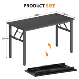 DlandHome 47 inches Folding Table Computer Desk Portable Activity Conference Table Home Office Desk