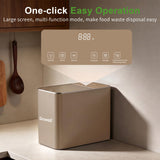 Growell Electric Composter for Kitchen, 3.2L Smart Odorless Compost Bin, Low Noise & Odorless, Indoor Countertop Food Waste Composter with LED Display, One-Touch Operation, Auto-Cleaning, EC04