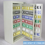Secure Steel Key Lock Box with 600 KeysWall-Mounted Key Sto Solut for Home/OfficeSilver