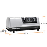 Chef’sChoice Professional Electric Knife Sharpeners Sharpening Station With 100-Percent Diamond Abrasives And Precision Angle Guides For 20-Degree Straight-Edge and Serrated Knives, 3-Stage, Silver
