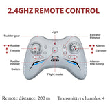 HAWK'S WORK 4 Channel RC Plane, Remote Control Airplane Cessna Ready to Fly, Brushless Motor 6-axis Gyro Stabilizer 3 Flight Mode Stunt Flying, Easy Trainer for Beginner & Kid
