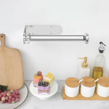 theaoo Paper Towel Holder Under Cabinet, One-Handed Tear Wall Mount Paper Towel Holder Dispenser with Damping Function for Kitchen Organization, Stainless Steel, Self-Adhesive or Drill mounting,Silver