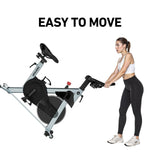 DeerRun Exercise Bike, Indoor Cycling Bike with Adjustable Magnetic Resistance, Low-Noise Belt Drive Stationary Bike for Home Cardio, 300 lb Capacity, Device Mount & LCD Monitor