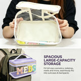 DegoCython Medicine travel bag, Waterproof Nylon PVC, Embroidered Mesh Compartment, Anti-Splash Clean Surface, clear travel bags for toiletries, Portable Med Medicine Holder, For Women Daily.