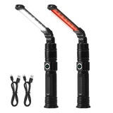 Lisaruq Magnetic Work Light Rechargeable, 1200LM，360° Folding LED Mechanic Light with Magnet Base, Type-C Automotive Inspection Flashlight, Tool Gifts for Men，2-Pack