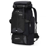 Lawaia 70L Hiking Backpack Rucking Camping Lightweight Backpacking Outdoor Travel Bag Trekking Back Pack Large Capacity Backpacks Climbing Trail Backpack for Men Women- Black