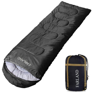 FARLAND Sleeping Bags 20℉ for Adults Teens Kids with Compression Sack Portable and Lightweight for 3-4 Season Camping, Hiking,Waterproof, Backpacking and Outdoors FARLAND