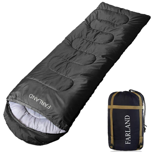FARLAND Sleeping Bags 20℉ for Adults Teens Kids with Compression Sack Portable and Lightweight for 3-4 Season Camping, Hiking,Waterproof, Backpacking and Outdoors FARLAND