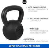 Yes4All 20lb Kettlebell Set of 2 Cast Iron for Dumbbell Weights Exercises, Gym, Fitness, Full Body Workout Equipment Push up, Grip and Strength Training