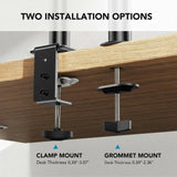 Adjustable Monitor Stand, Single Arm Desk Mount for 32 inch Screen and 17 inch Laptop, Heavy Duty